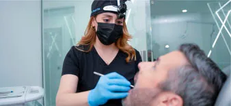 Third stage of All-on-4 implants in Mexico, illustrating precise implant positioning for optimal results.