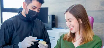 Seventh step of All-on-4 treatment, demonstrating the final adjustments to achieve a perfect smile.